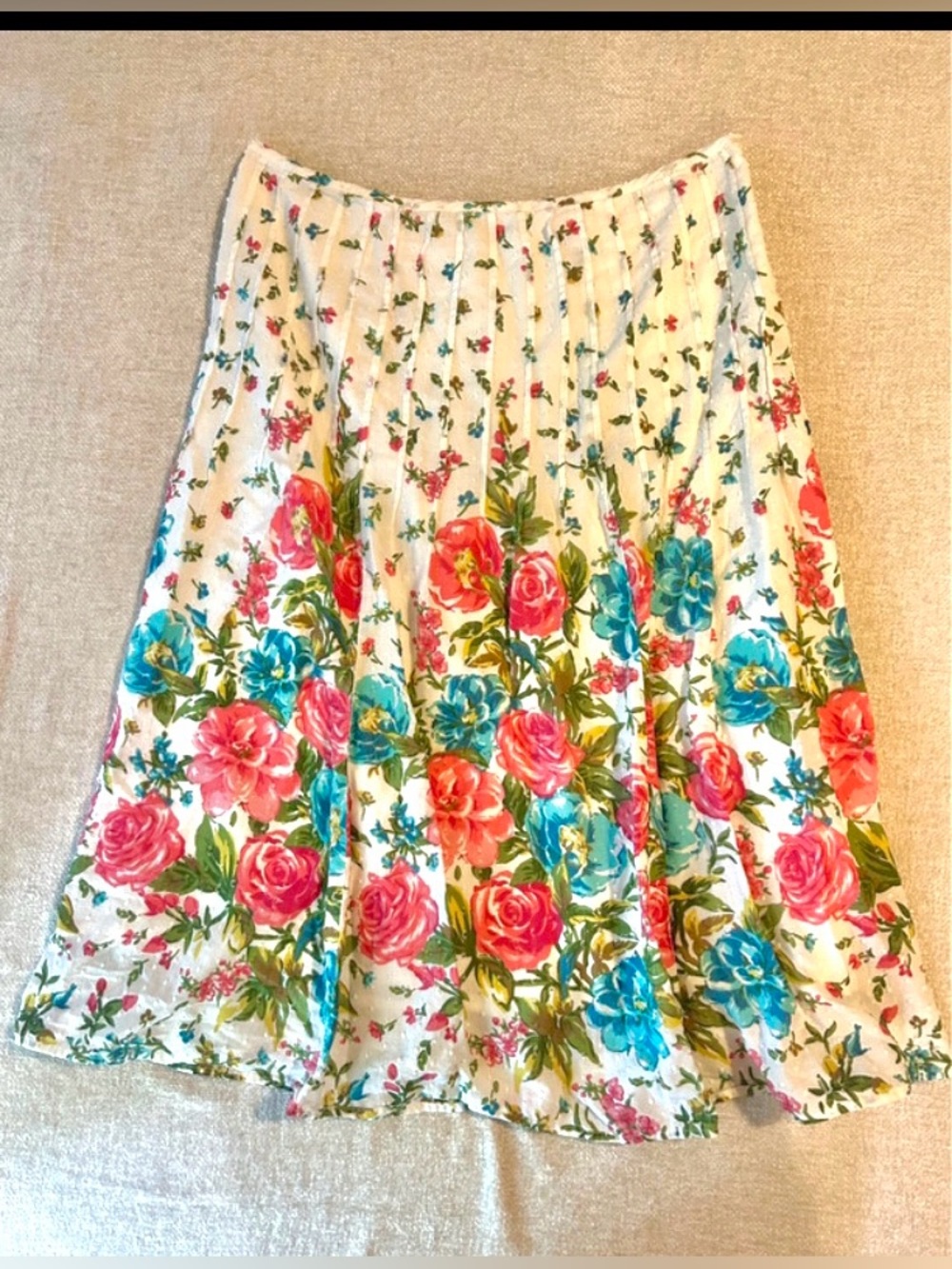 JM COLLECTION SKIRT COTTON FLORAL SIZE 10